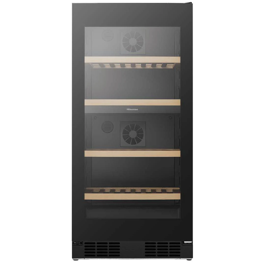 Hisense HRWC108B 108-Botttle Dual-Zone Wine Cabinet