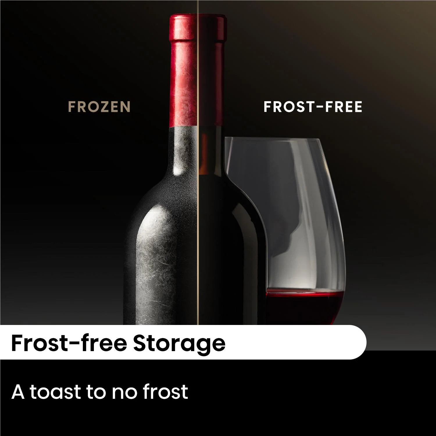 Hisense HRWC108B 108-Botttle Dual-Zone Wine Cabinet