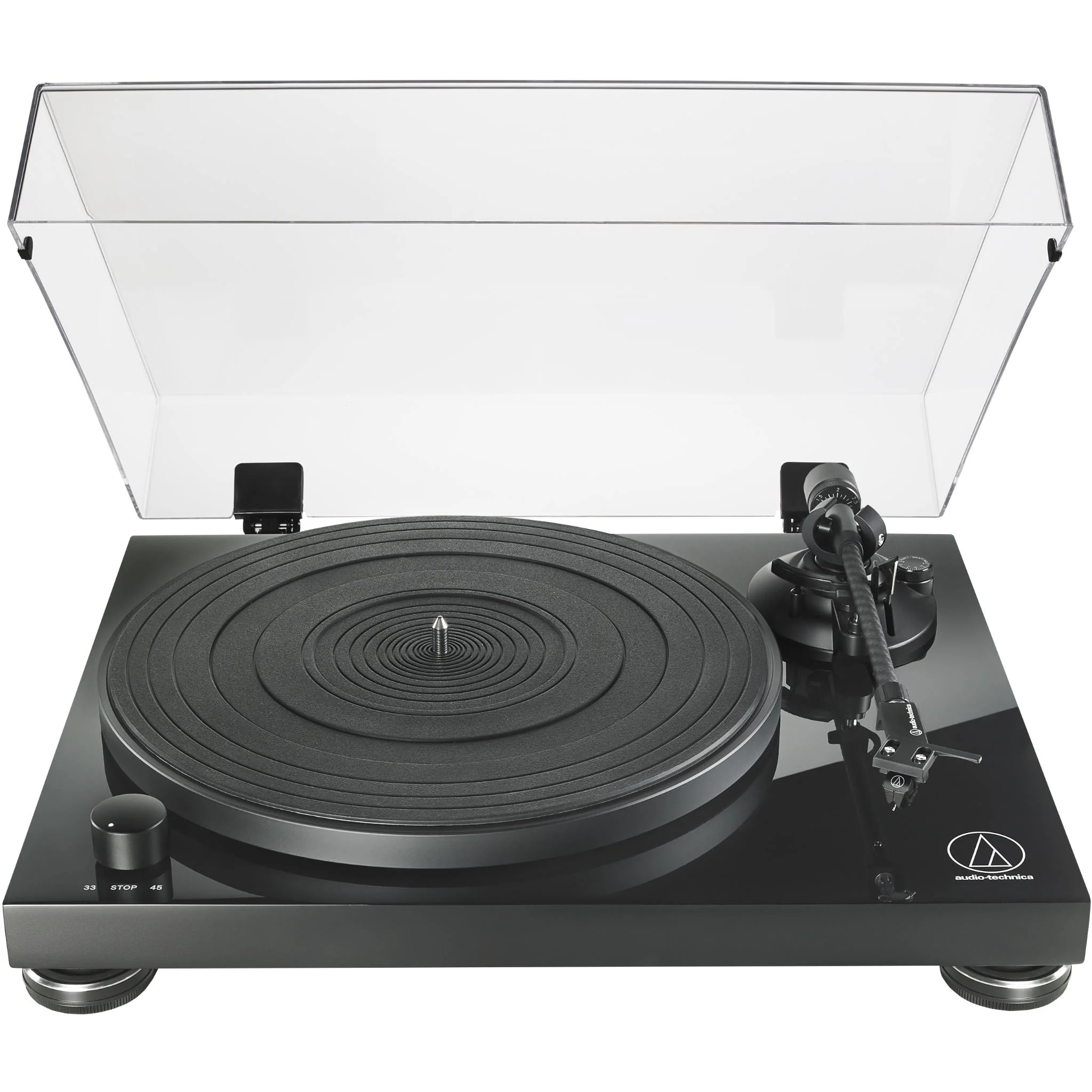 Audio-Technica ATLPW50PB Manual Belt Drive Turntable (Piano Black)