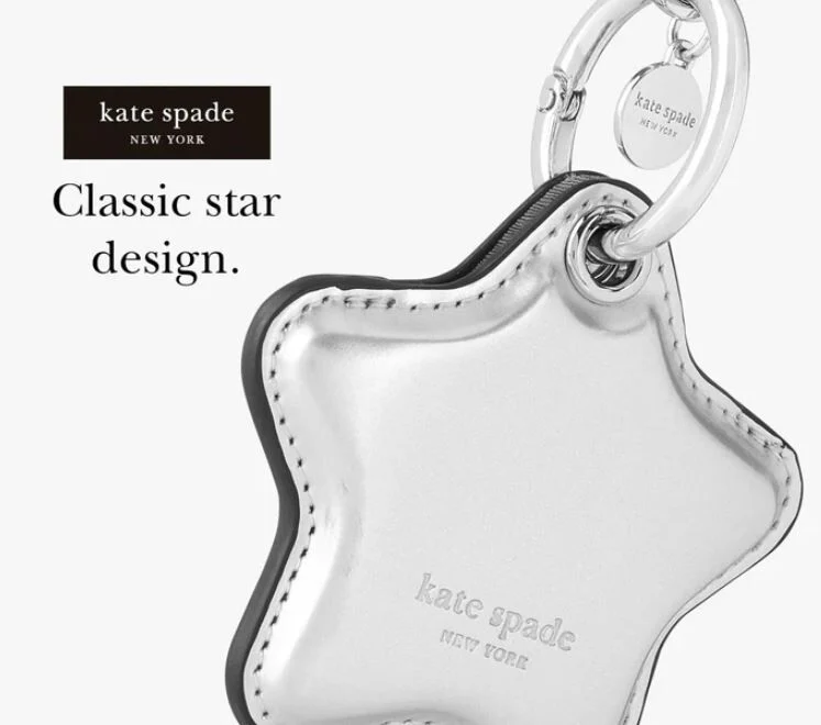Kate Spade Star Charm Keychain for AirTag